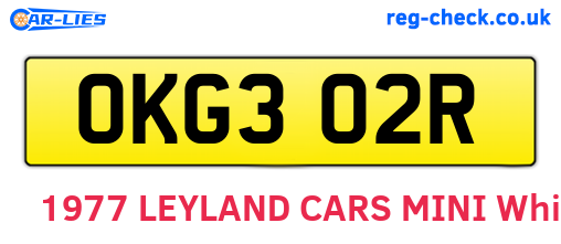 OKG302R are the vehicle registration plates.