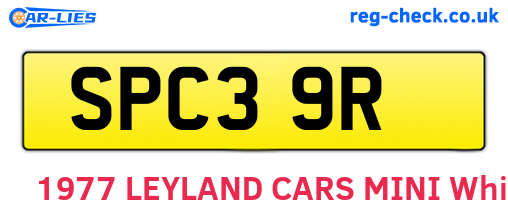 SPC39R are the vehicle registration plates.