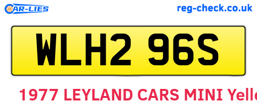 WLH296S are the vehicle registration plates.
