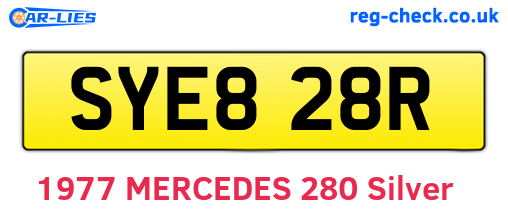 SYE828R are the vehicle registration plates.