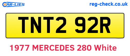 TNT292R are the vehicle registration plates.