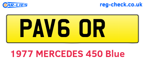 PAV60R are the vehicle registration plates.