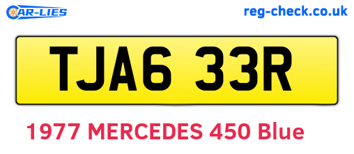 TJA633R are the vehicle registration plates.