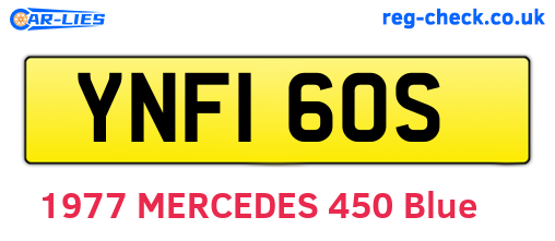 YNF160S are the vehicle registration plates.