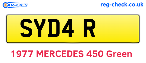 SYD4R are the vehicle registration plates.