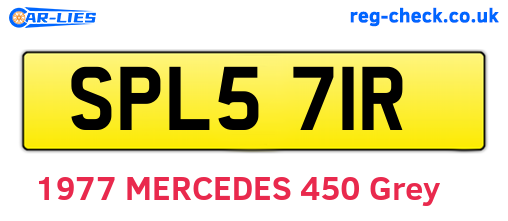 SPL571R are the vehicle registration plates.