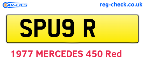 SPU9R are the vehicle registration plates.