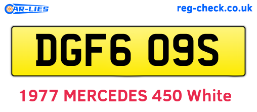 DGF609S are the vehicle registration plates.