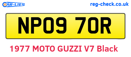 NPO970R are the vehicle registration plates.