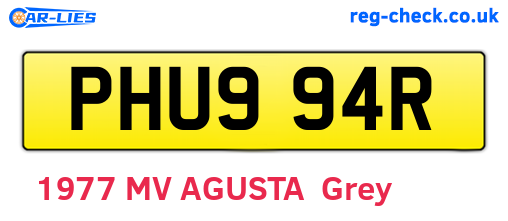 PHU994R are the vehicle registration plates.