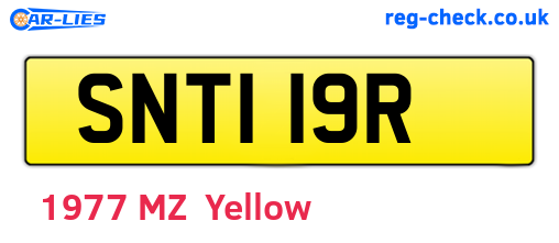 SNT119R are the vehicle registration plates.