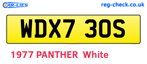 WDX730S are the vehicle registration plates.