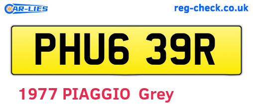 PHU639R are the vehicle registration plates.