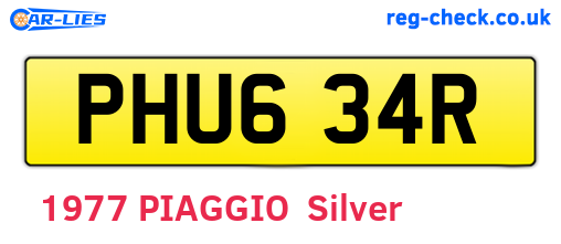 PHU634R are the vehicle registration plates.