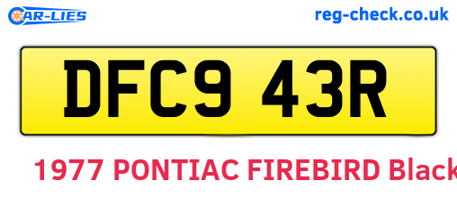 DFC943R are the vehicle registration plates.