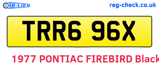 TRR696X are the vehicle registration plates.