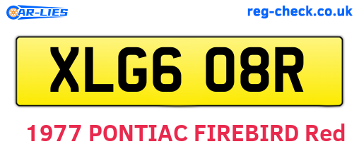 XLG608R are the vehicle registration plates.