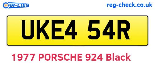 UKE454R are the vehicle registration plates.