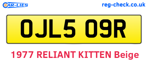 OJL509R are the vehicle registration plates.