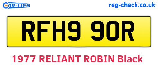 RFH990R are the vehicle registration plates.