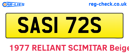 SAS172S are the vehicle registration plates.