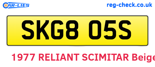 SKG805S are the vehicle registration plates.