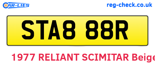 STA888R are the vehicle registration plates.