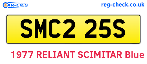 SMC225S are the vehicle registration plates.