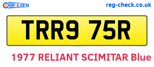 TRR975R are the vehicle registration plates.