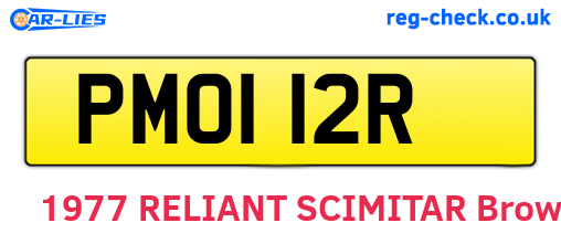 PMO112R are the vehicle registration plates.