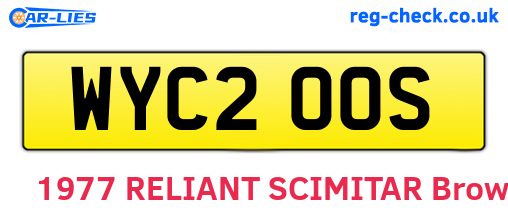 WYC200S are the vehicle registration plates.