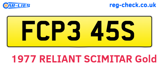 FCP345S are the vehicle registration plates.