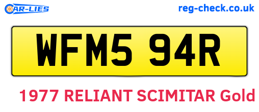 WFM594R are the vehicle registration plates.