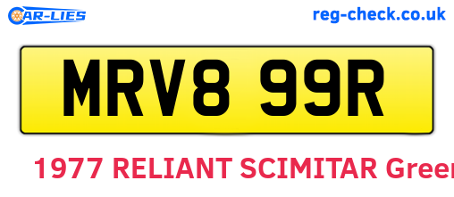 MRV899R are the vehicle registration plates.