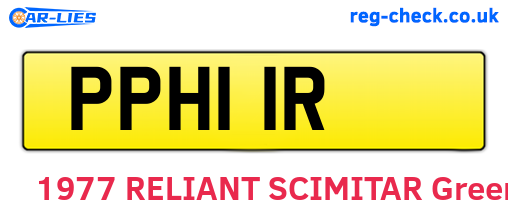 PPH11R are the vehicle registration plates.