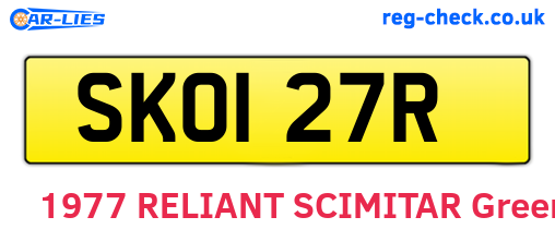 SKO127R are the vehicle registration plates.