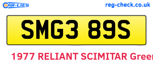 SMG389S are the vehicle registration plates.