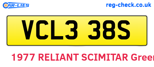 VCL338S are the vehicle registration plates.