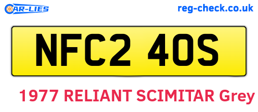 NFC240S are the vehicle registration plates.