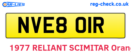 NVE801R are the vehicle registration plates.