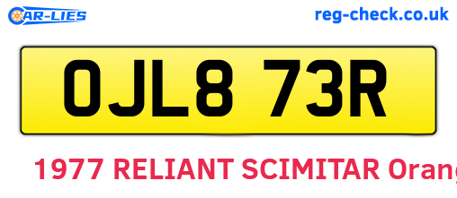OJL873R are the vehicle registration plates.
