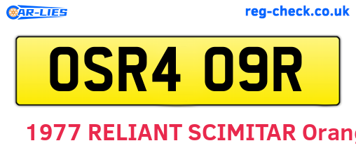 OSR409R are the vehicle registration plates.