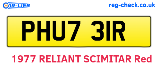 PHU731R are the vehicle registration plates.