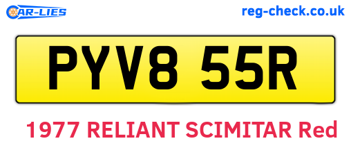 PYV855R are the vehicle registration plates.
