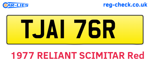 TJA176R are the vehicle registration plates.