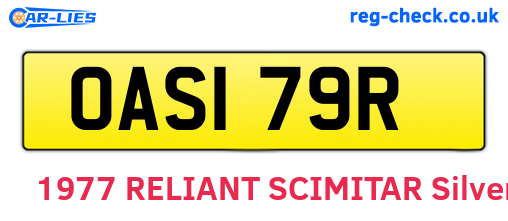 OAS179R are the vehicle registration plates.