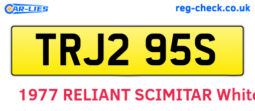 TRJ295S are the vehicle registration plates.