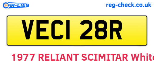 VEC128R are the vehicle registration plates.