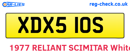 XDX510S are the vehicle registration plates.