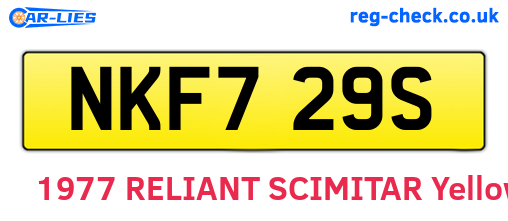 NKF729S are the vehicle registration plates.